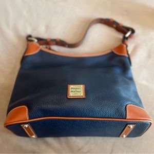 Dooney & Bourke Navy Pebble Leather Handbag  13w x 5d x 11 h Like New condition